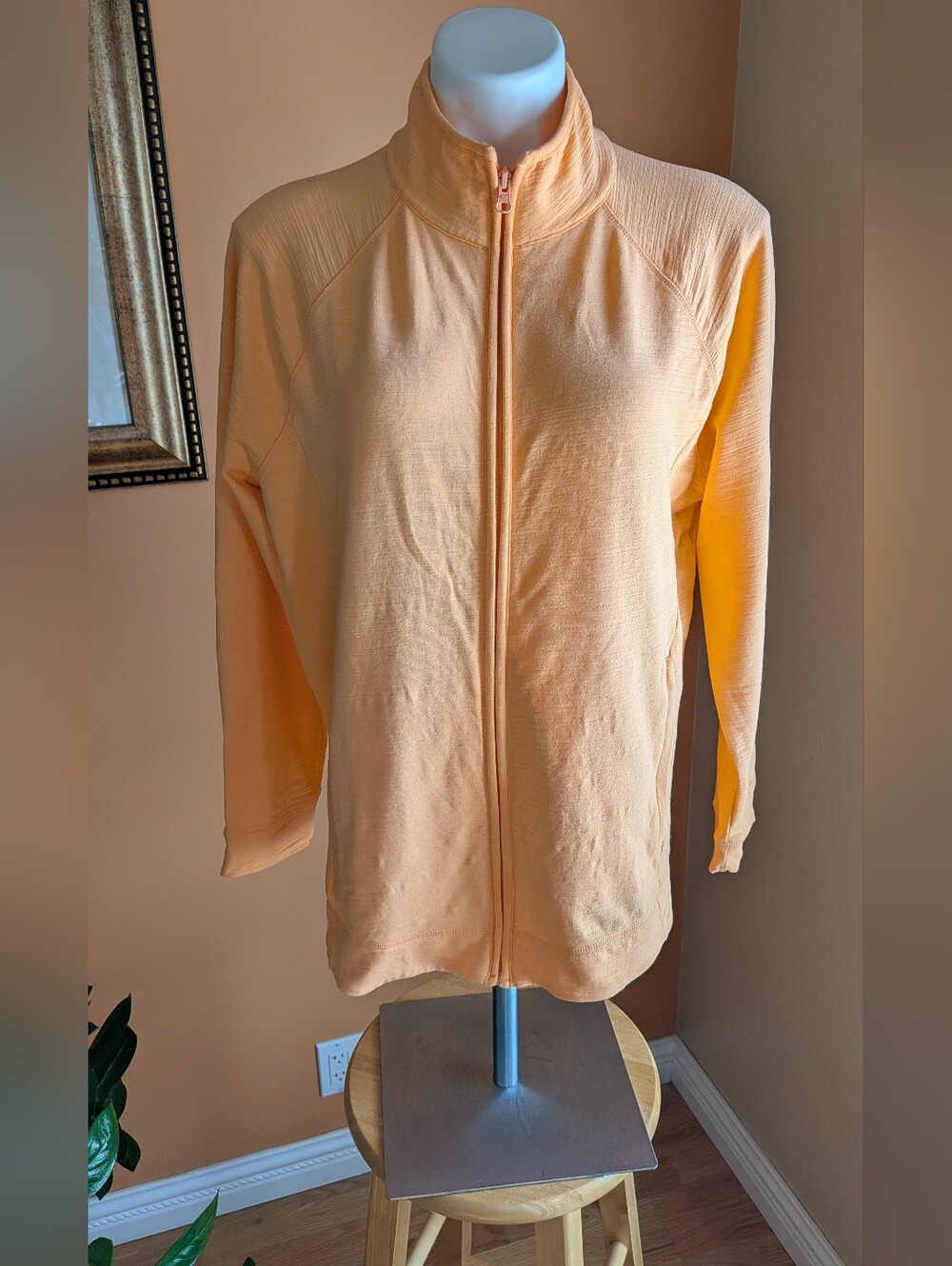 NEW Talbots Light Orange Full-Zip Women's Jacket Size Xl